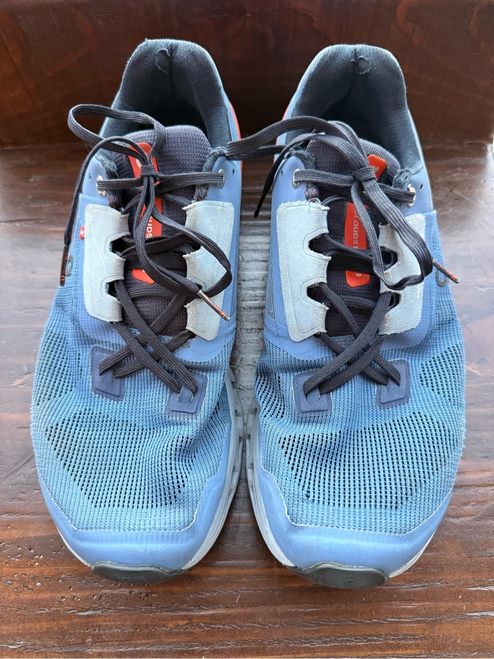 On Running Men's Blue Athletic Lace-Up Sneakers with Gray Accents